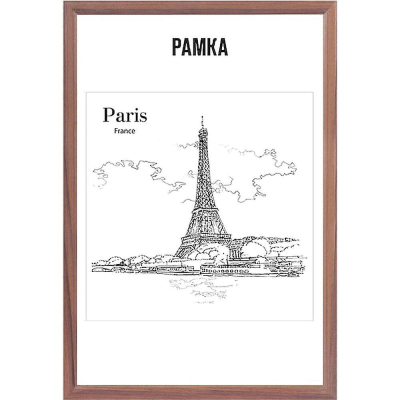 Рамка информационная A2- 40х60см deVENTE багет МДФ 16мм вставка пластик мокко