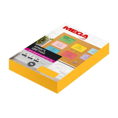 Бумага цветная A4 ProMEGA jet&nbsp;&nbsp;75г неон оранжевая 500л