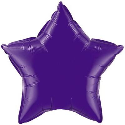 Шар воздушный фольгированный Звезда фиолетовый Flex Metal 78см
