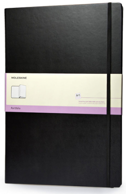 Папка-разделитель A3 Moleskine® Folio 6 отделений твердая обложка на резиновой застежке черная