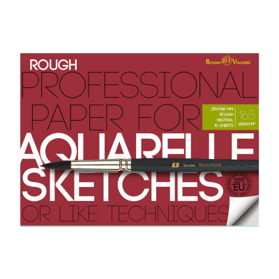 Бумага для акварельных набросков A5&nbsp;&nbsp;148х210мм BrunoVisconti® Professional 165г целлюлоза 100% 10л в папке
