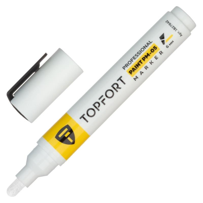 Пейнтмаркер&nbsp;&nbsp;3-6.0мм Topfort 'Professional' белый