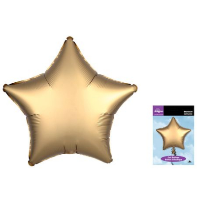 Шар воздушный фольгированный Звезда золотой сатин Anagram 48см