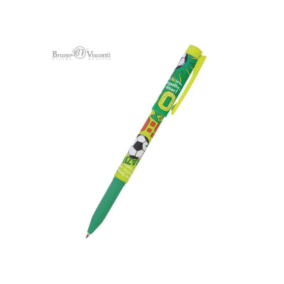 Ручка шариковая BrunoVisconti® 0.7мм 'FreshWrite' синяя 'Футбол. Чемпионы. Бразилия'