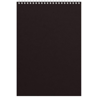 Блокнот A4  60л клетка на гребне Альт® картонная обложка 'Office' черный
