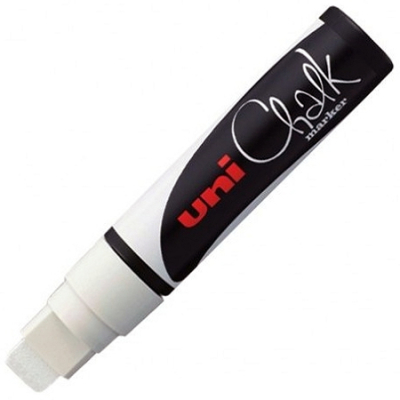 Маркер-жидкий мел Uni Chalk Marker 15.0мм белый