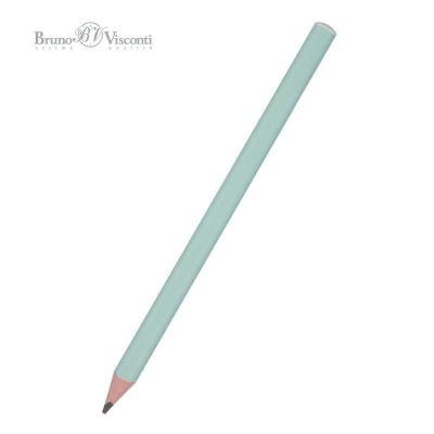 Карандаш BrunoVisconti® 'HappyGraphix' Jumbo 4B трехгранный корпус 'Зефирный мятный'