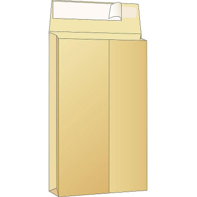 Пакет 250х353х40мм B4 крафт стрип&nbsp;&nbsp; 25шт ExtraPack 120гр