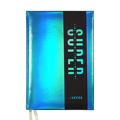 Ежедневник A5 deVENTE 'Icon' 320стр 2ляссе твердая обложка с поролоном искусственная кожа металлик бирюзовый