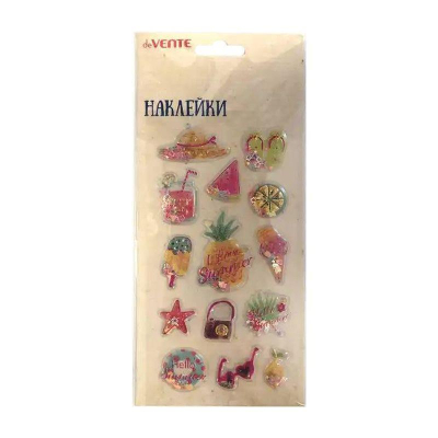 Наклейки декоративные пластиковые объемные deVENTE  9х18см 'Shake it! Summer time'