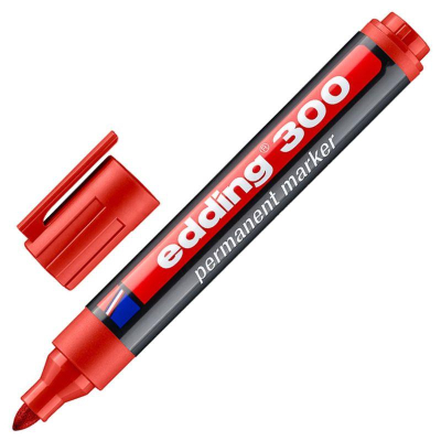Маркер перманентный Edding круглый&nbsp;&nbsp;1.5-3.0мм красный