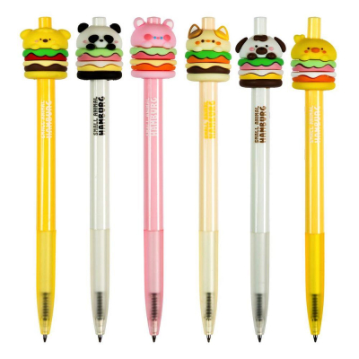 Ручка шариковая автоматическая deVENTE 0.7мм 'Cute Hamburger' синяя 6 дизайнов ассорти