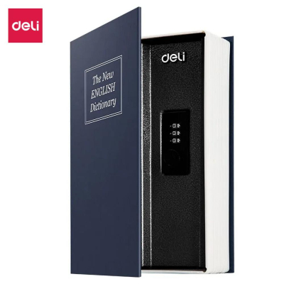 Сейф-книга Deli&nbsp;&nbsp;15х24х5.5см кодовый замок стальной синий