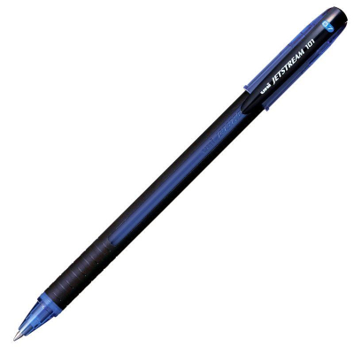 Роллер Uni-Ball 0.7мм Jetstream-101 с резиновой манжетой синий