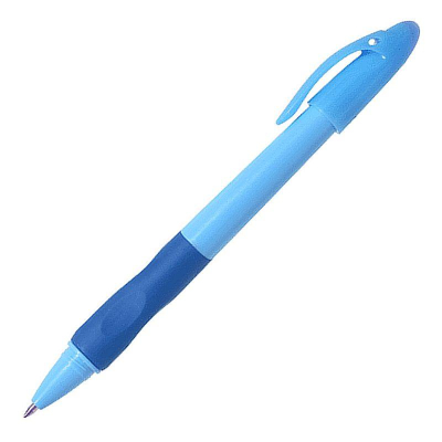 Ручка-тренажер обучающая письму гелевая стираемая deVENTE 0.7мм 'Study Pen' для ЛЕВШЕЙ цвет корпуса ассорти синяя