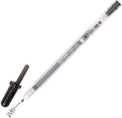 Ручка гелевая Sakura 1.0мм Gelly Roll Metallic черная
