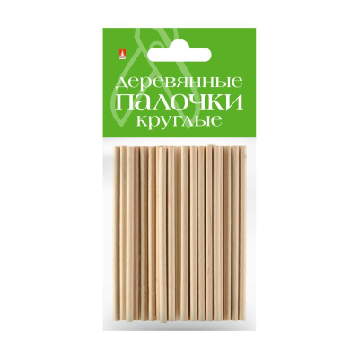 Палочки деревянные Hobby Time круглые ø-3мм х 7см  25шт натуральные