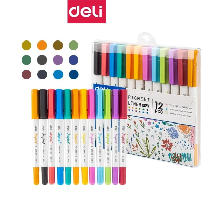Ручки капиллярные художественные Deli 12цв 'Inspira '&nbsp;&nbsp;1.0мм в блистере