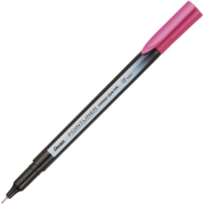 Ручка капиллярная Pentel 'Pointliner' 0.4мм розовая 
