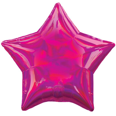Шар воздушный фольгированный Звезда перламутр розовая маджента Anagram 48см