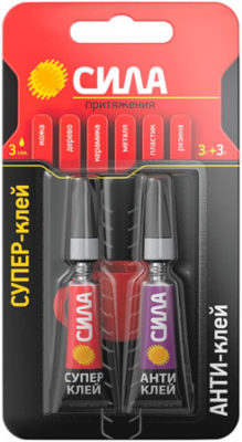 Клей универсальный Сила сверхпрочный&nbsp;&nbsp;3г +Антиклей 3г