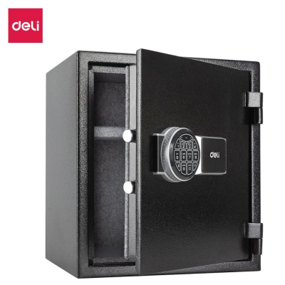 Сейф огнестойкий Deli  380х420х300мм 22.2кг электронный кодовый замок черный