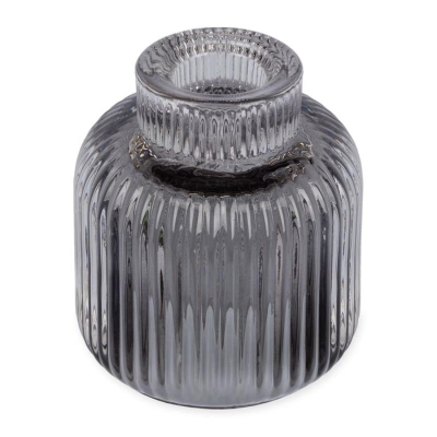 Подсвечник стеклянный Stilerra home&nbsp;&nbsp;7х8.5см серый