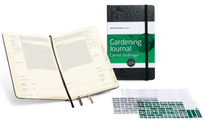 Записная книжка A5 120л Moleskine® Passion Garden Large 5 разделов + стикеры черная твердая обложка на резиновой застежке