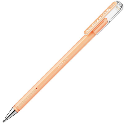 Ручка гелевая Pentel 0.8мм Hybrid Milky пастельная оранжевая
