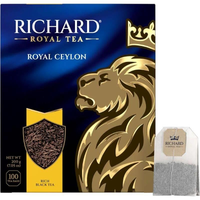 Чай Richard черный 'Royal Ceylon' цейлонский 100пак х 2г