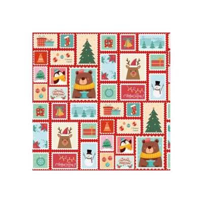 Бумага упаковочная новогодняя 70х100см марки