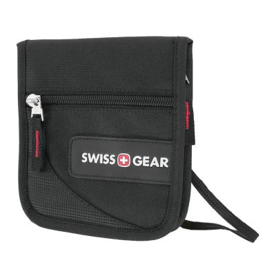 Кошелек на шею Swissgear® Neck Wallet 14х16х2см полиэстер черно-красный