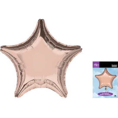 Шар воздушный фольгированный Звезда золото розовое Anagram 48см