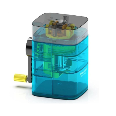 Точилка механическая Deli c вертикальной подачей карандаша синяя