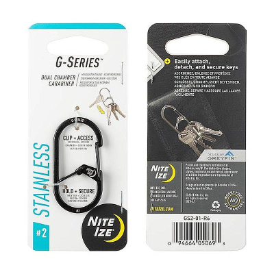 Карабин стальной Nite Ize G-Series™ Dual Chamber Carabiner 2 черный