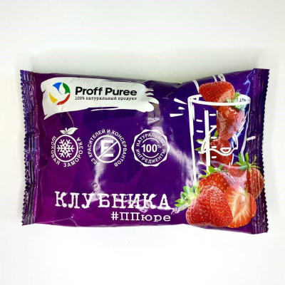 Пюре замороженное Proff Puree ''Клубника'&nbsp;&nbsp;250г
