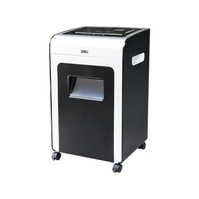 Шредер P-4ст  14л 4.0х40мм Deli Home@Office скобы скрепки карты CD до 500лист/день корзина 31 литр белый