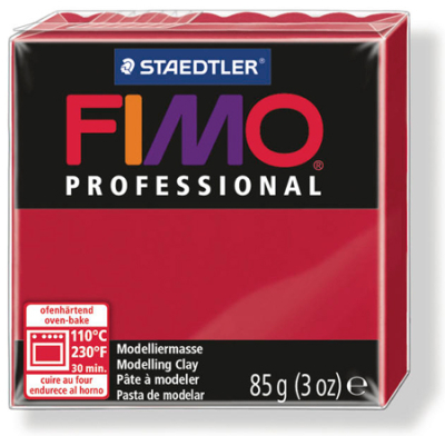 Глина полимерная термоотвердевающая Fimo Professional карминовая  85г