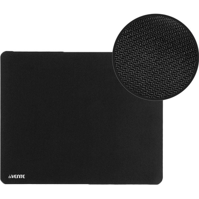 Коврик для мыши с текстильным жаккардовым покрытием deVENTE 250х220мм черный