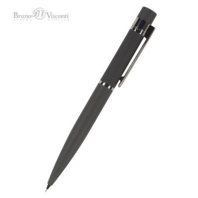 Карандаш автоматический BrunoVisconti® 'Verona' 0.7мм металлический Soft touc черный корпус в картонном тубусе