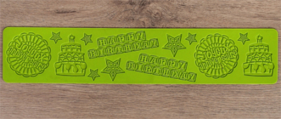 Коврик для айсинга&nbsp;&nbsp;38.5х8см Happy Birthday