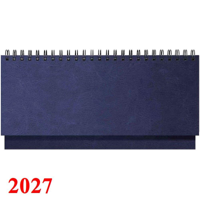 Планинг  2027  30х14см Lamark 'Sigma' 128стр на гребне искусственная кожа синий