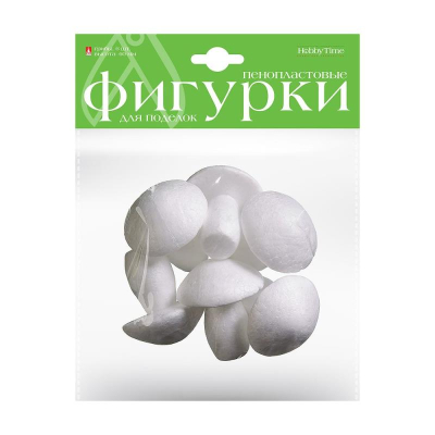 Заготовка для декорирования из пенопласта Hobby Time 'Грибы' h- 6см  6шт