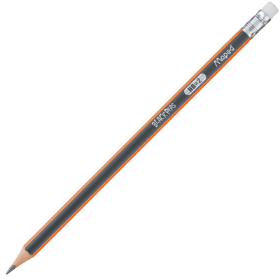 Карандаш Maped Black'Peps HB трехгранный корпус с ластиком
