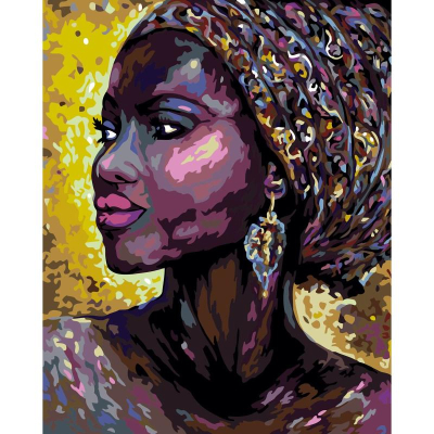 Картина по номерам холст/акрил 40х50см Фрея 'Африканская принцесса'