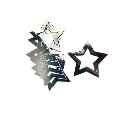 Гирлянда фигурная Веселуха Звезды серебрянная бумажная 220см