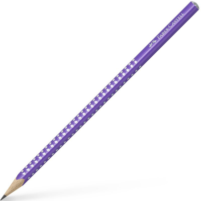 Карандаш Faber-Castell Grip Sparkle Pearl B=2 трехгранный антискользящий корпус пурпурный