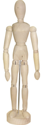 Манекен человека 50см деревянный женский