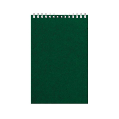 Блокнот A5  60л клетка на гребне Альт® картонная обложка 'Office' зеленый