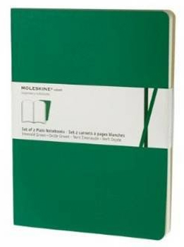 Записная книжка A4-  48л без линовки Moleskine® Volant XLarge 2шт мягкая обложка зеленая
